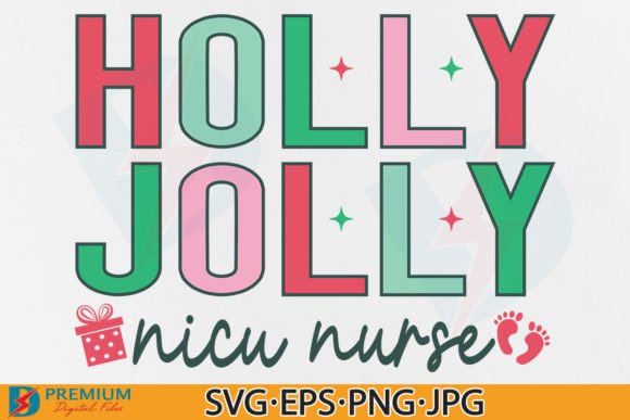 Holly Jolly NICU Nurse: A Warm Holiday Embroidery Design