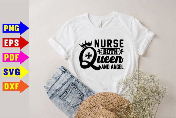 The Nurse Both Queen and Angel SVG Design for Embroidered Projects